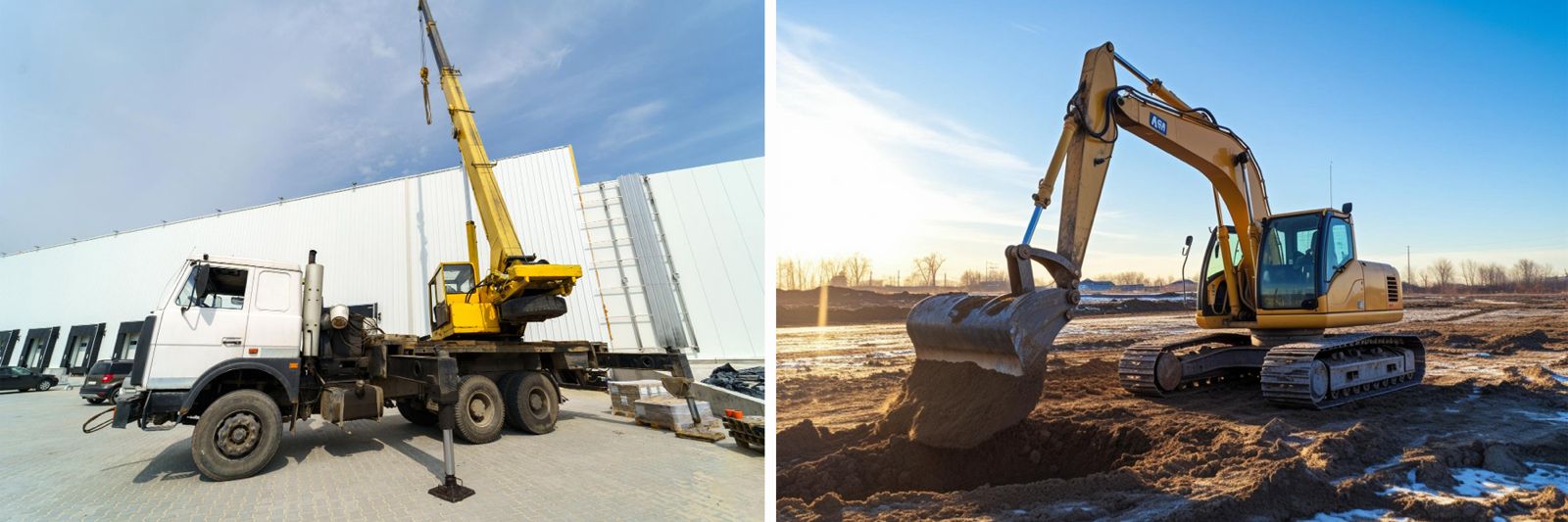 Photo d'un camion grue